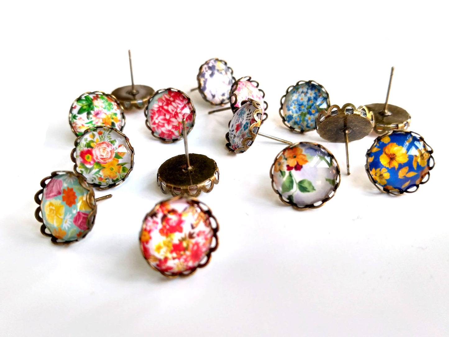 100 pieces clear round glass dome cabochons 12mm