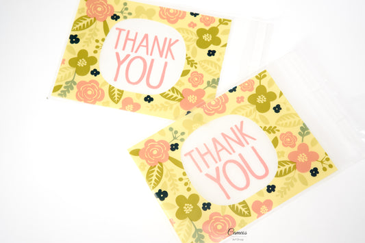 10 pcs Rectangle OPP Cellophane Bags, Small Jewelry Storage Bags, Self Seal Poly Bags, Thank you Plastic Transparent Gift Bags