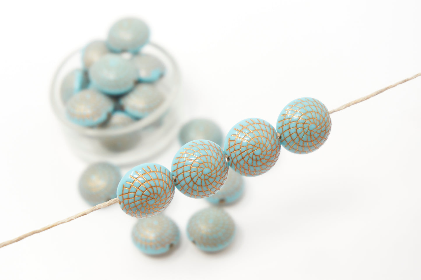 Acrylic Spacer Beads Flat Round Beads 17mm for Beaded Jewelry Making, 20pcs