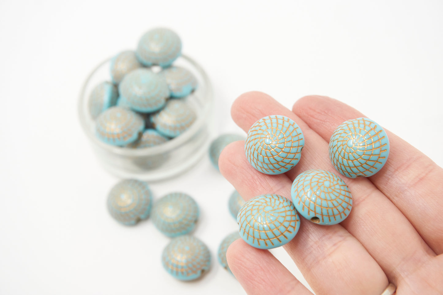 Acrylic Spacer Beads Flat Round Beads 17mm for Beaded Jewelry Making, 20pcs