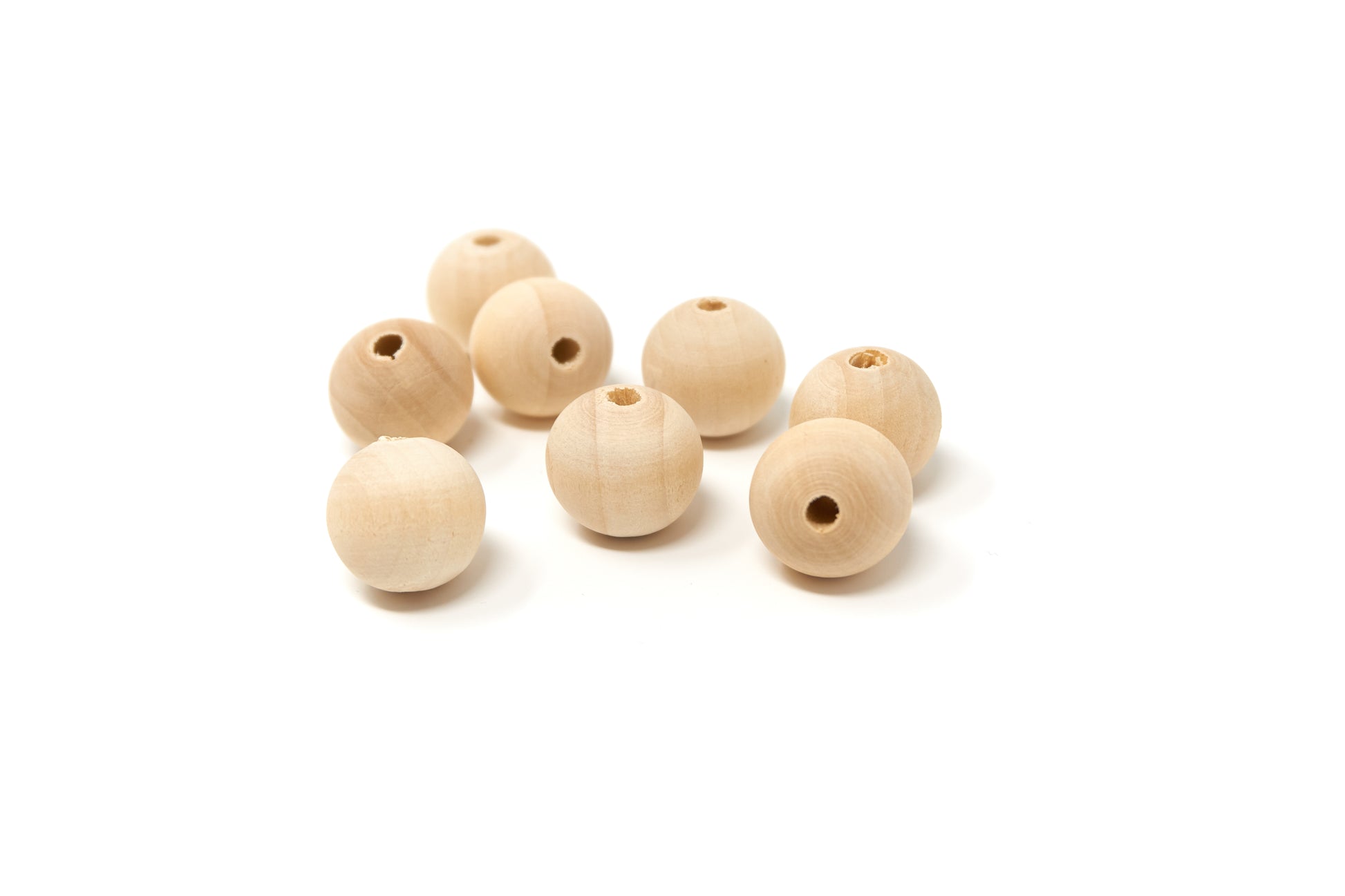 Natural Round Wood Beads 20mm 50 pieces - Cameos Art Shop