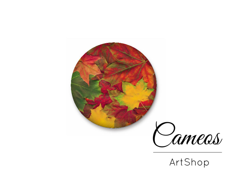 Round handmade glass cabochons 8mm up to 25mm, Tree- L140 - Cameos Art Shop