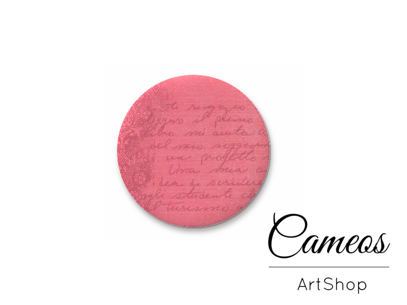 Round handmade glass cabochons 8mm up to 25mm, Floral Motive- L15 - Cameos Art Shop