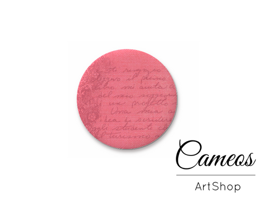 Round handmade glass cabochons 8mm up to 25mm, Floral Motive- L15 - Cameos Art Shop