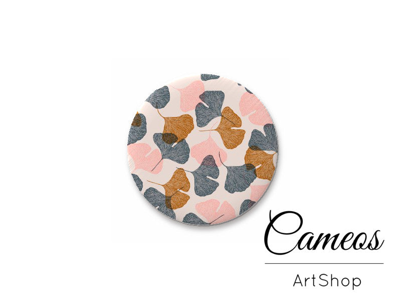 Round handmade glass cabochons 8mm up to 25mm, Floral Motive- L199 - Cameos Art Shop