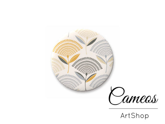 Round handmade glass cabochons 8mm up to 25mm, Flowers Motive- L204 - Cameos Art Shop