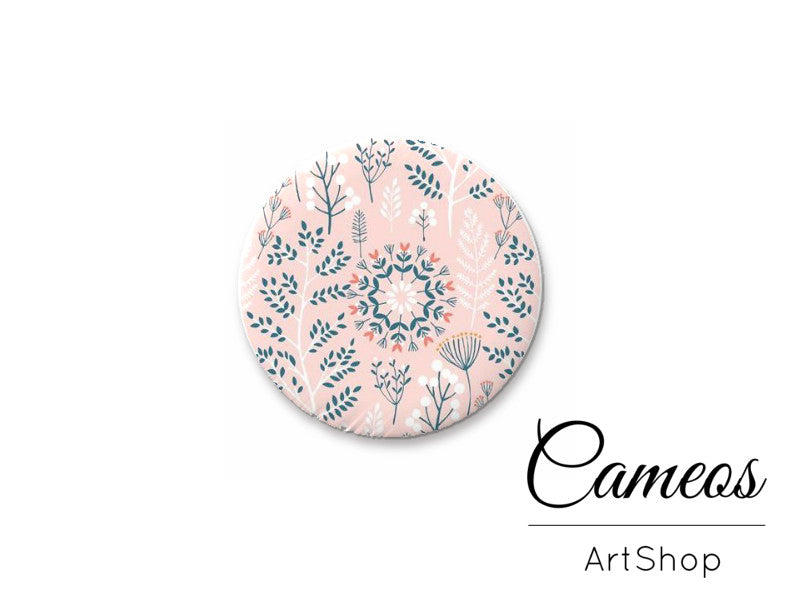 Round handmade glass cabochons 8mm up to 25mm, Abstract Motive- L212 - Cameos Art Shop