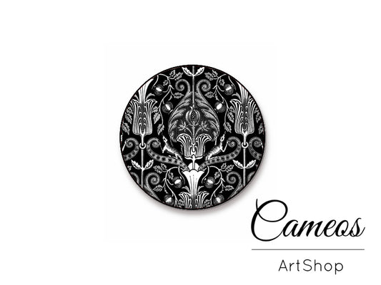 Round handmade glass cabochons 8mm up to 25mm, Abstract- L284 - Cameos Art Shop