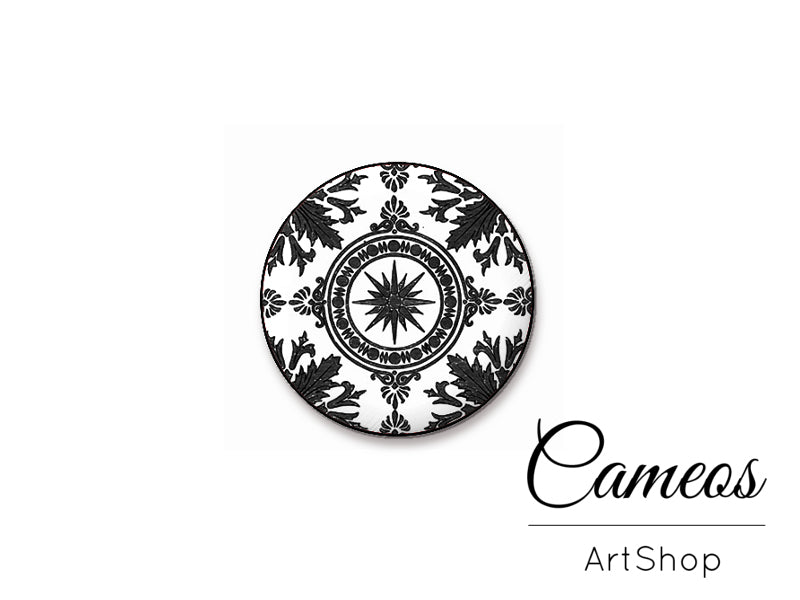 Round handmade glass cabochons 8mm up to 25mm, Abstract- L285 - Cameos Art Shop