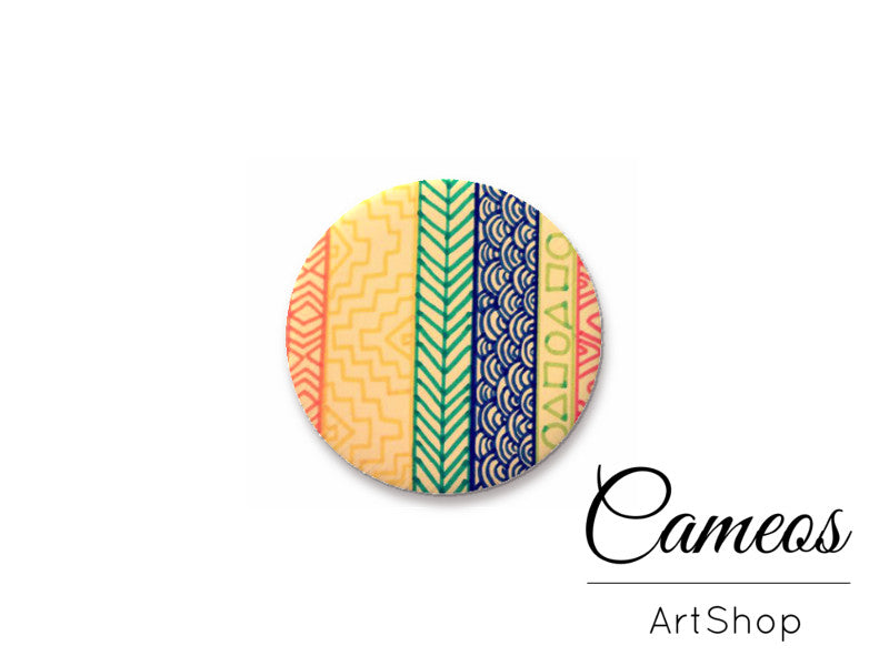 Round handmade glass cabochons 8mm up to 25mm, Retro- L294 - Cameos Art Shop