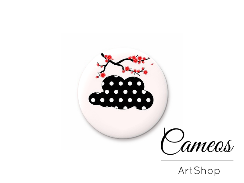 Round handmade glass dome cabochons 8mm up to 25mm, Clouds- L426 - Cameos Art Shop