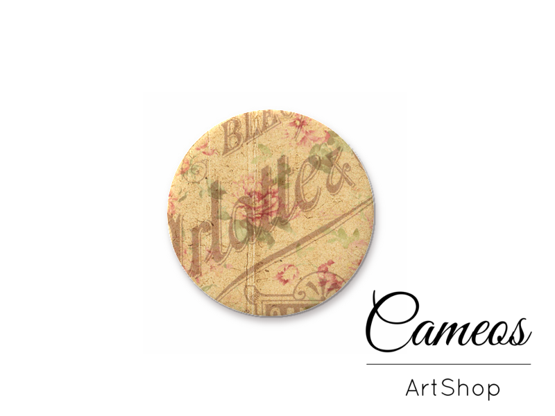 Round handmade glass dome cabochons 8mm up to 25mm, Vintage- L445 - Cameos Art Shop