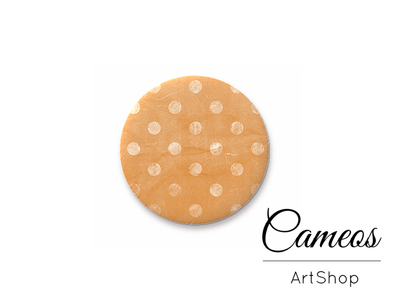 Round handmade glass dome cabochons 8mm up to 25mm, Dots- L466 - Cameos Art Shop