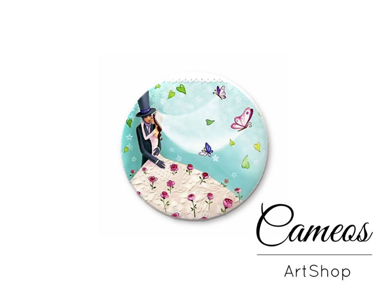 Round handmade glass dome cabochons 8mm up to 25mm, Cute Girls- L477 - Cameos Art Shop