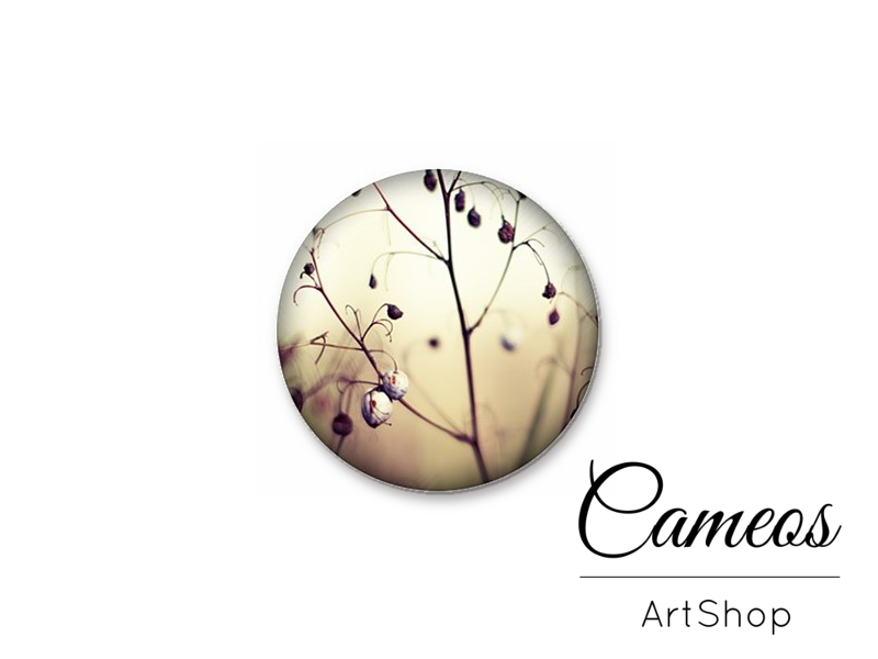 Round handmade glass dome cabochons 8mm up to 25mm, Vintage Motive- L484 - Cameos Art Shop