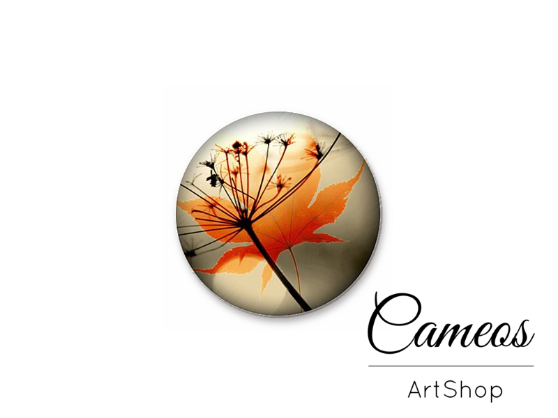 Round handmade glass dome cabochons 8mm up to 25mm, Flowers- L487 - Cameos Art Shop