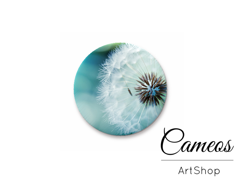 Round handmade glass cabochons 8mm up to 25mm, Floral Motive- L49 - Cameos Art Shop