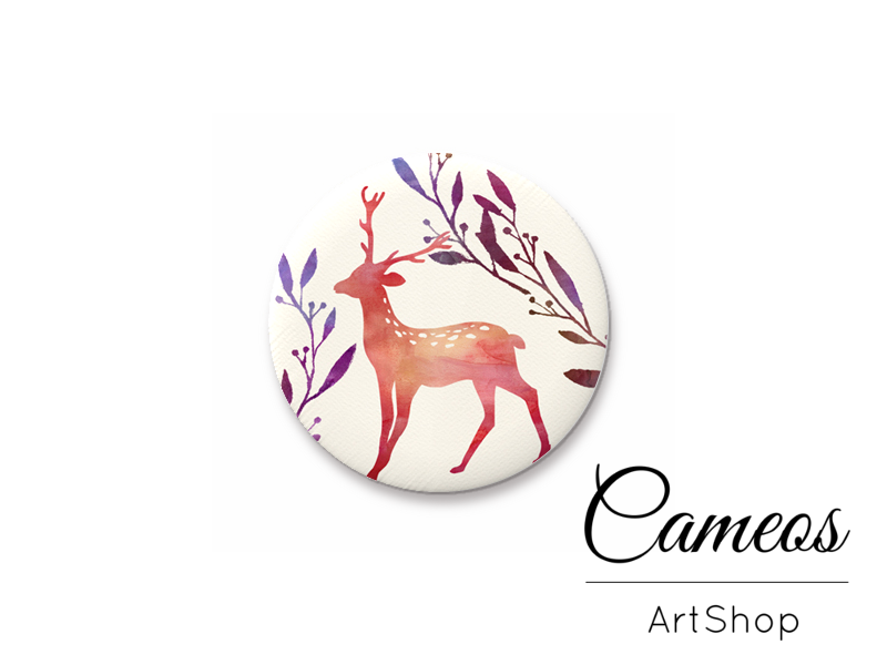 Round handmade glass dome cabochons 8mm up to 25mm, Animal- L519 - Cameos Art Shop