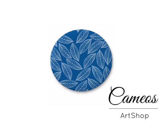 Round handmade glass dome cabochons 8mm up to 25mm, Leaves- L552 - Cameos Art Shop