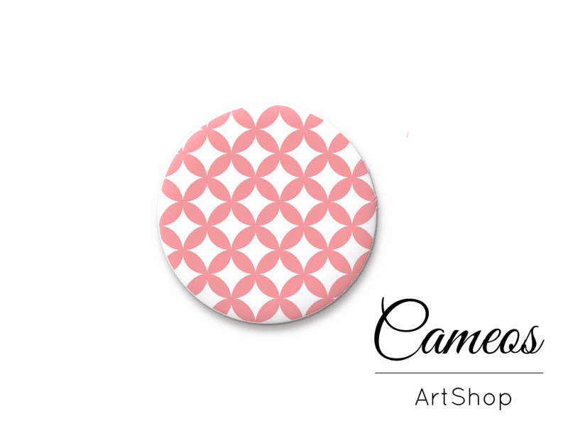 Round handmade glass dome cabochons 8mm up to 25mm, Geometric- L572 - Cameos Art Shop