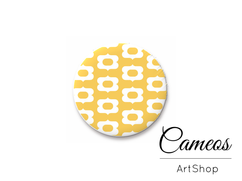 Round handmade glass dome cabochons 8mm up to 25mm, Geometric- L573 - Cameos Art Shop