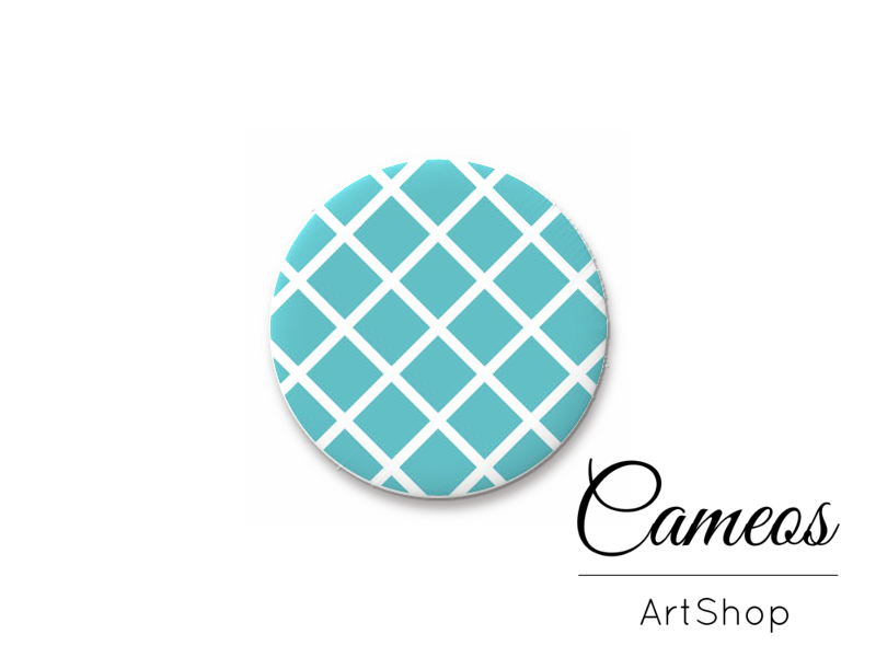 Round handmade glass dome cabochons 8mm up to 25mm, Geometric- L575 - Cameos Art Shop