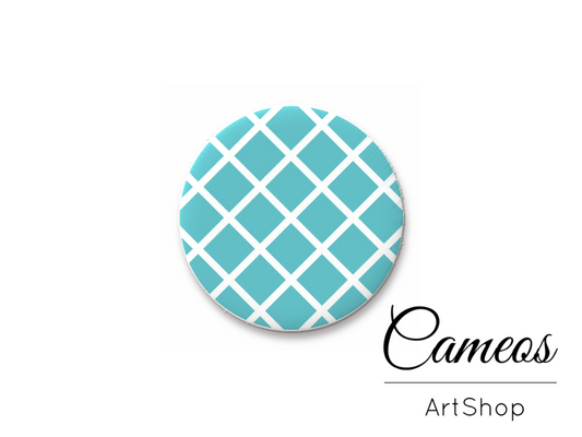 Round handmade glass dome cabochons 8mm up to 25mm, Geometric- L575 - Cameos Art Shop