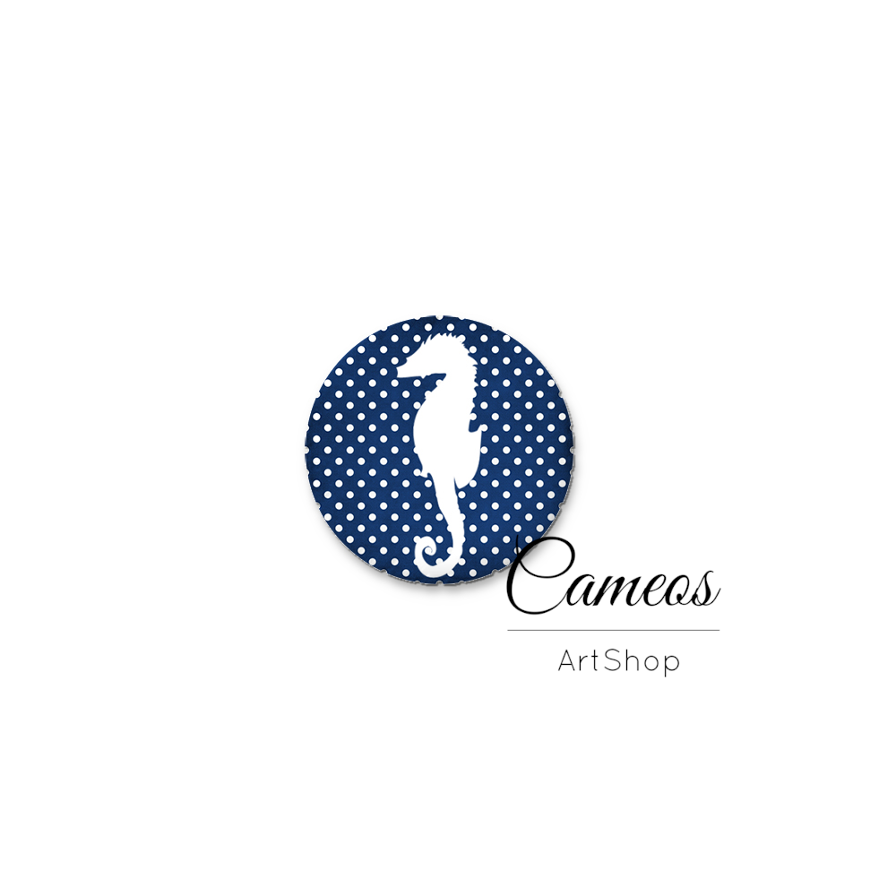 Round handmade glass cabochons 8mm up to 25mm, Glass Dome Beads, Summer Motive- L633