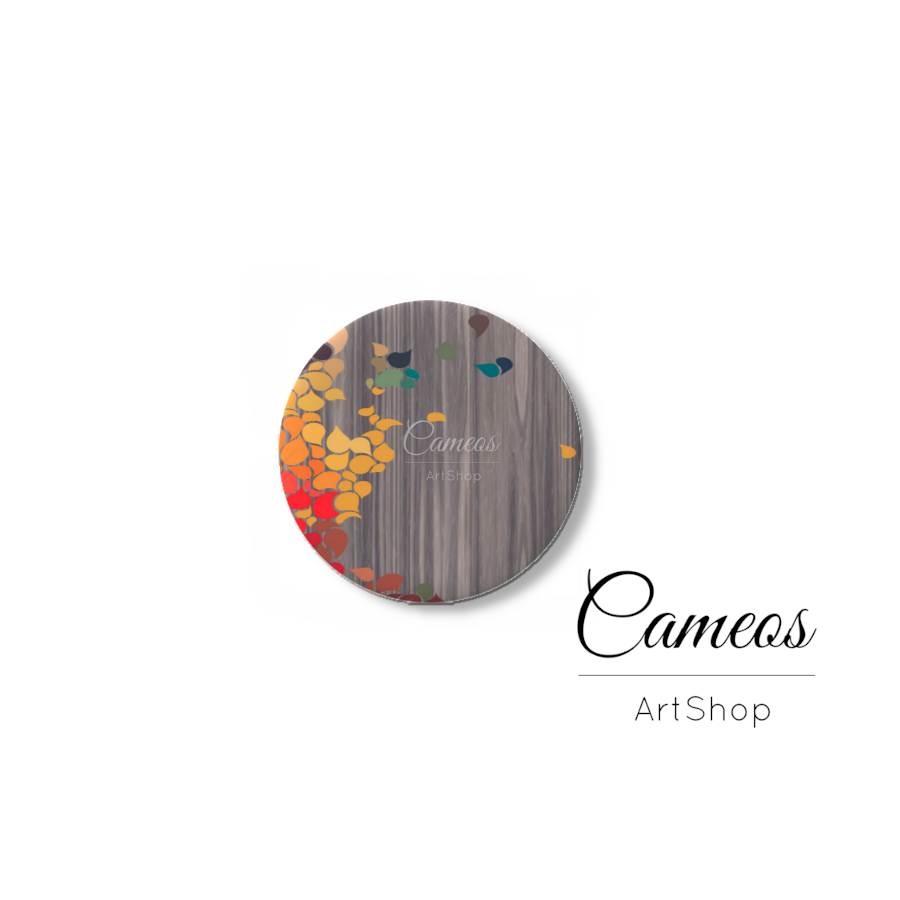 Round handmade glass cabochons 8mm up to 25mm, Abstract Motive- L654