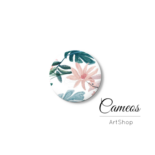 Round handmade glass cabochons 8mm up to 25mm, Abstract Motive- L656