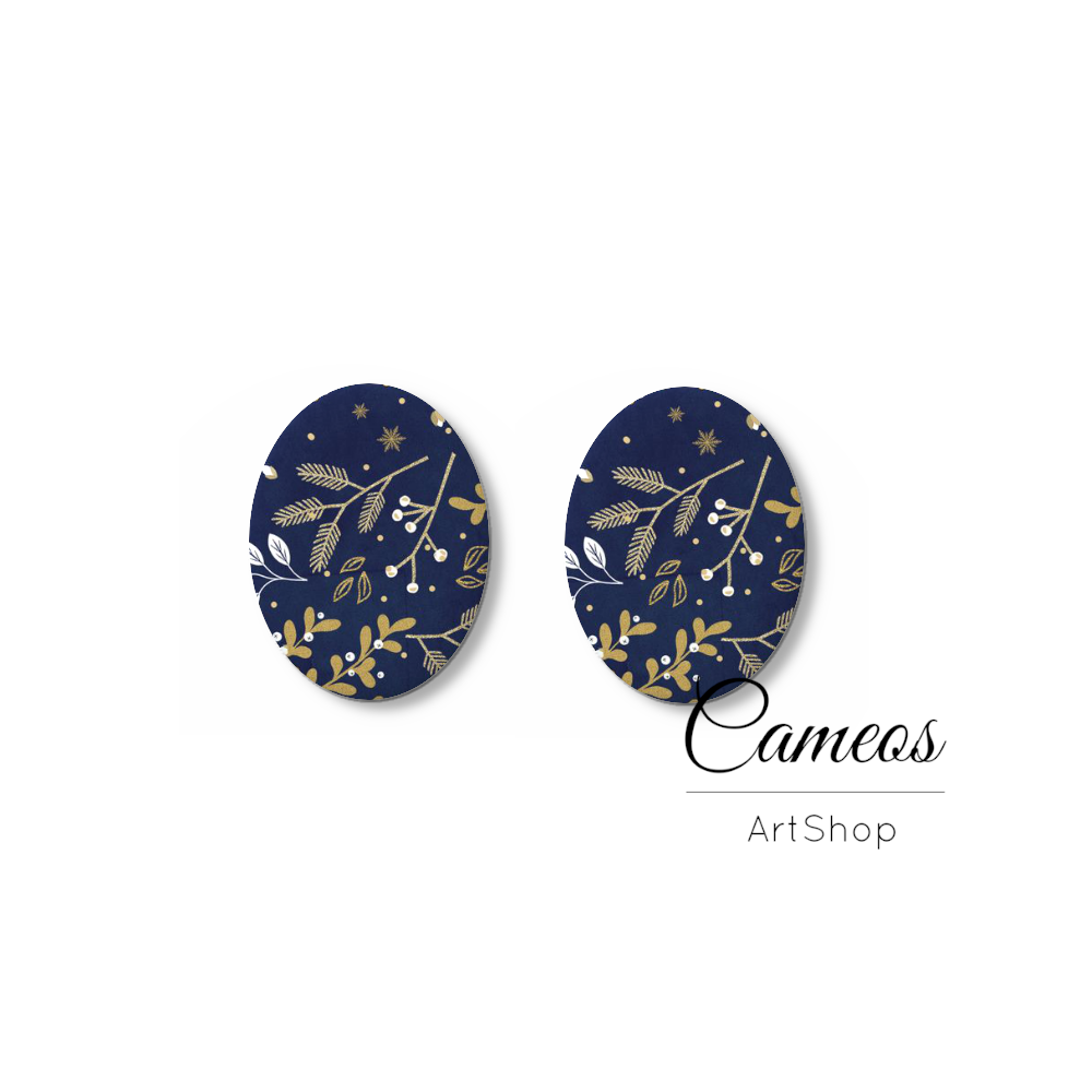 2 pcs  Handmade Teardrop Photo Glass Cabochon, Glass Dome Cabochons, 18x25mm Pattern Cabochon Resin Charm-O816