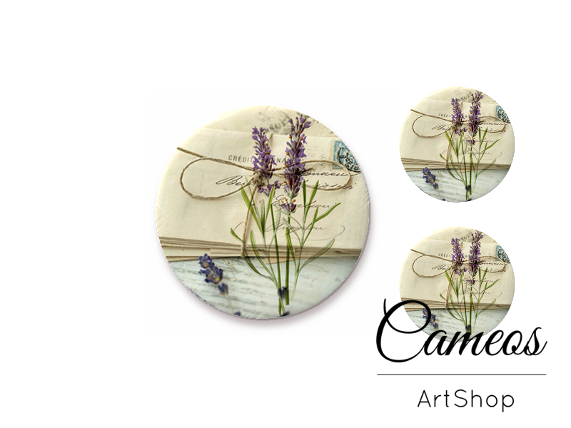 Glass cabochon set 1x25mm and 2x12mm or 1x20mm and 2x10mm, Letters- S1391 - Cameos Art Shop