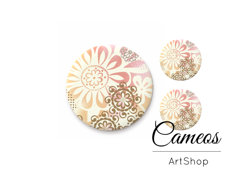 Glass dome cabochon set 1x25mm and 2x12mm or 1x20mm and 2x10mm- S294 - Cameos Art Shop