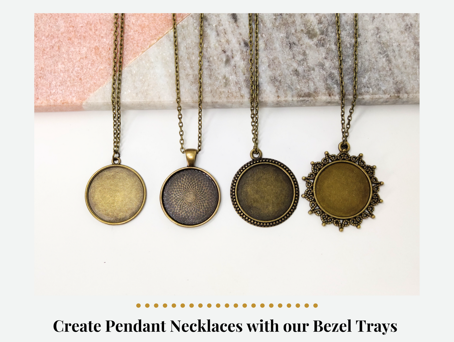Create Unique Cabochon Jewelry with Our Antique Bronze Bezel pendant cabochon settings. Great DIY Jewelry Making Supplies for making gifts for  your mother, sister, friends or for yourself.
