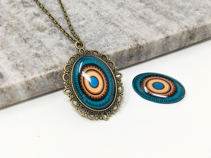 Pendant Trays Oval Antique Bronze for 18x25mm Cabochons 20 pieces