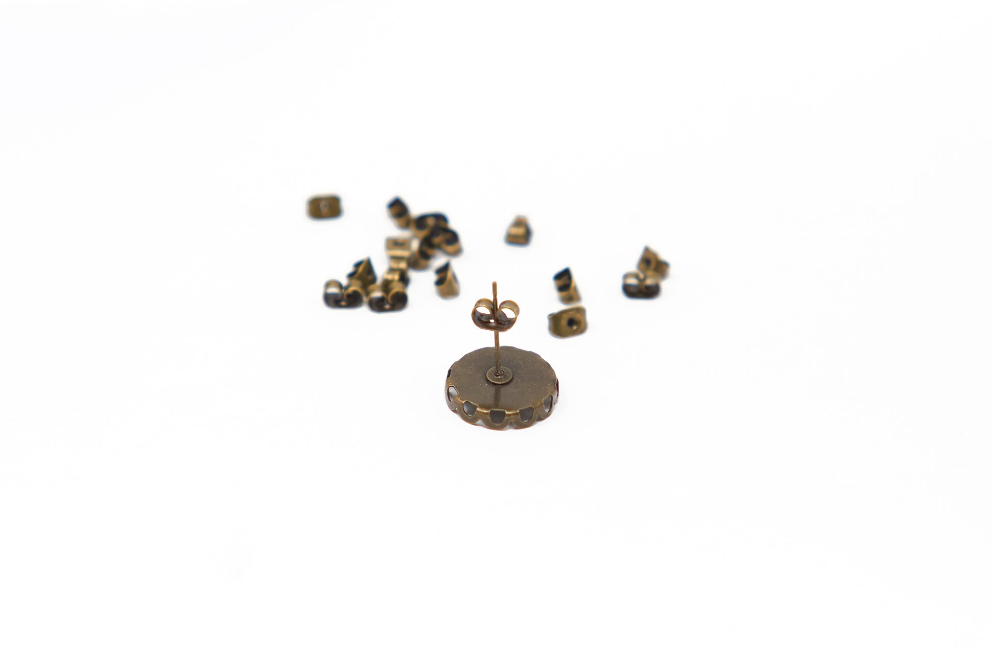 20 pcs Antique Bronze Ear nuts, 5x3.5mm, Earring Finding, Ear Back - Cameos Art Shop