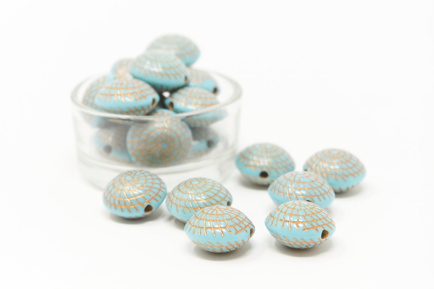 Acrylic Spacer Beads Flat Round Beads 17mm for Beaded Jewelry Making, 20pcs