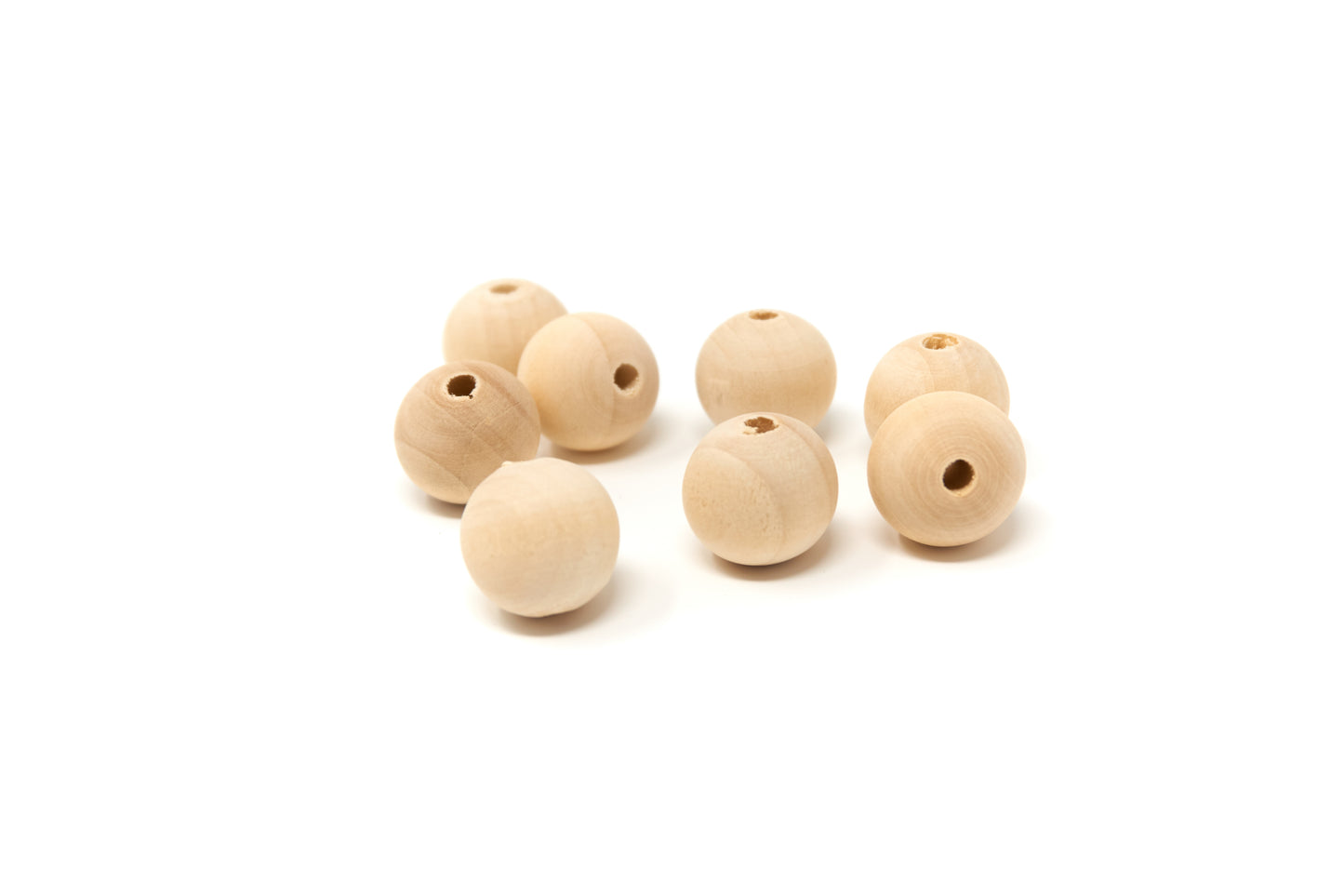 Natural Round Wood Beads 20mm 36 pieces - Cameos Art Shop