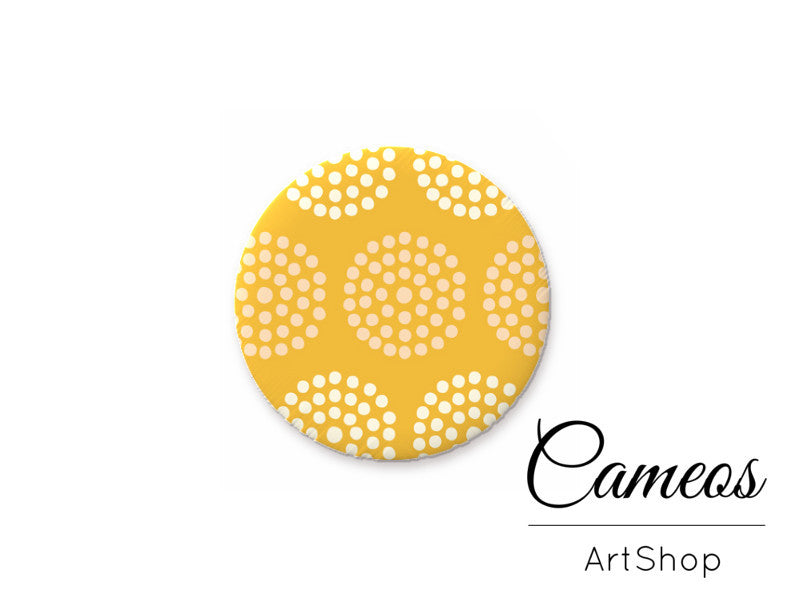 Round handmade glass cabochons 8mm up to 25mm, Mandala Motive- G906 - Cameos Art Shop