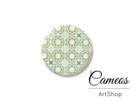 Round handmade glass cabochons 8mm up to 25mm, Mosaic Motive- L10 - Cameos Art Shop