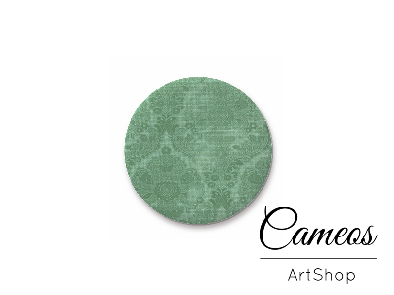 Round handmade glass cabochons 8mm up to 25mm, Green Color- L17 - Cameos Art Shop