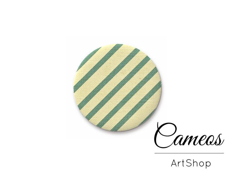 Round handmade glass cabochons 8mm up to 25mm, Stripes Motive- L19 - Cameos Art Shop