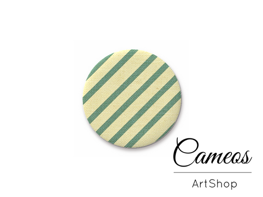 Round handmade glass cabochons 8mm up to 25mm, Stripes Motive- L19 - Cameos Art Shop