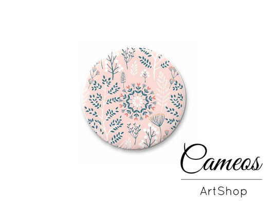 Round handmade glass cabochons 8mm up to 25mm, Abstract Motive- L212 - Cameos Art Shop