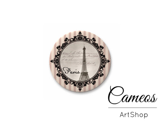 Round handmade glass cabochons 8mm up to 25mm, Eiffel Tower- L234 - Cameos Art Shop