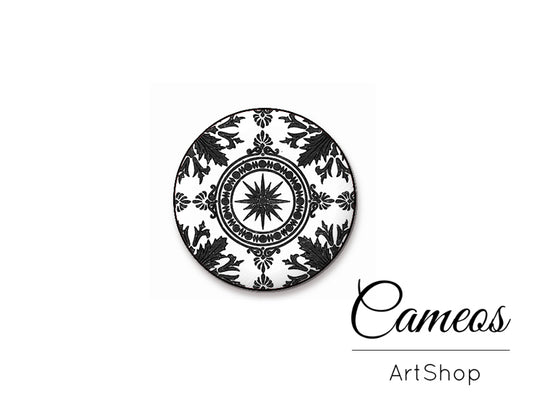 Round handmade glass cabochons 8mm up to 25mm, Abstract- L285 - Cameos Art Shop