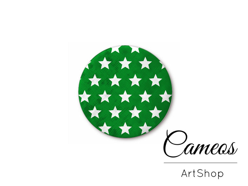 Round handmade glass cabochons 8mm up to 25mm, Stars- L300 - Cameos Art Shop