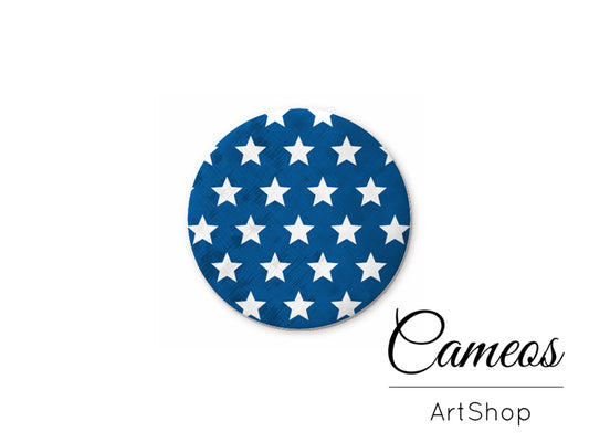 Round handmade glass cabochons 8mm up to 25mm, Stars- L301 - Cameos Art Shop