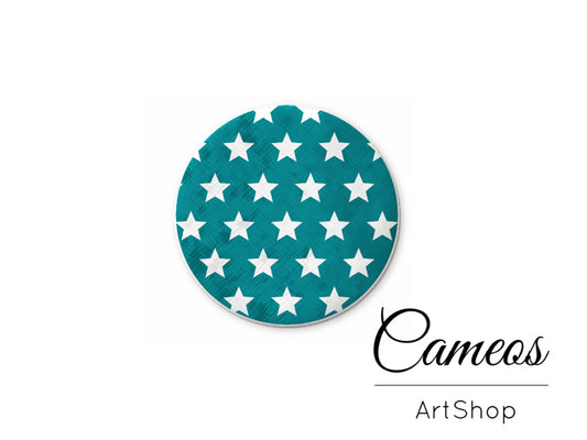 Round handmade glass cabochons 8mm up to 25mm, Stars- L302 - Cameos Art Shop