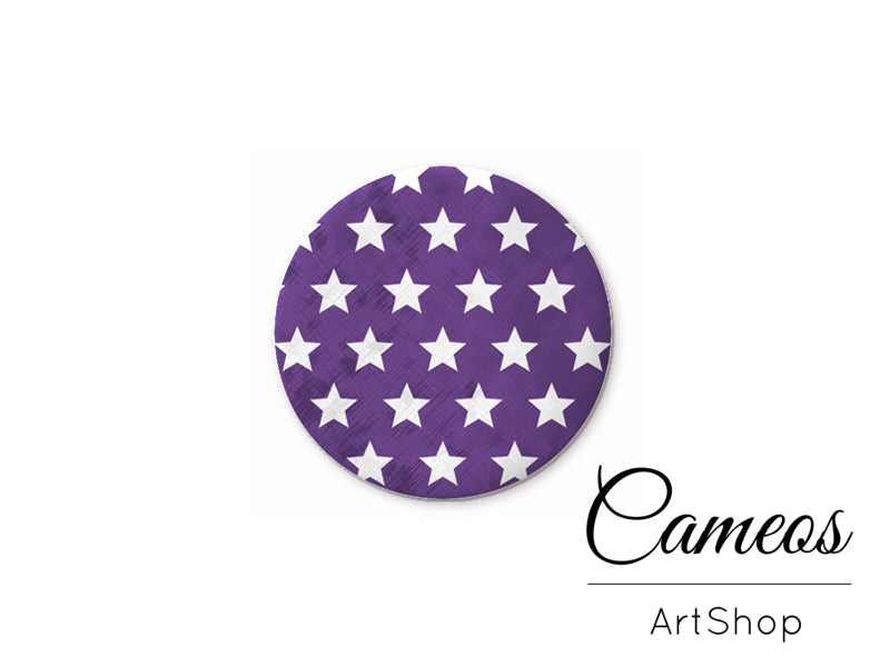 Round handmade glass cabochons 8mm up to 25mm, Stars- L303 - Cameos Art Shop
